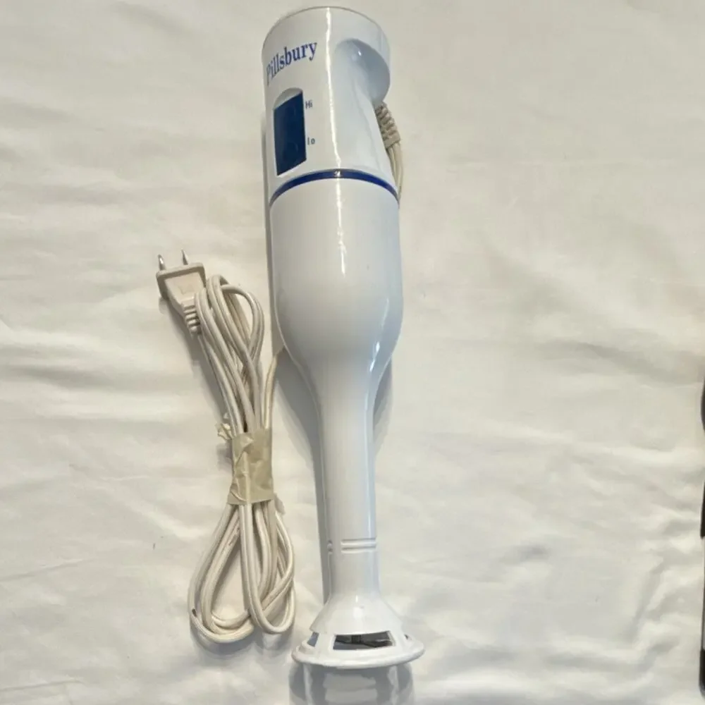 Pillsbury PHB-2700 Handheld Blender 120W Electric White, 2 Speeds, Easy Clean